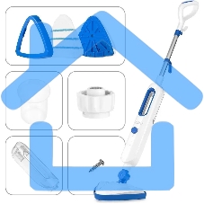 Швабра паровая Kitfort КТ-1048-3 белый/синий
