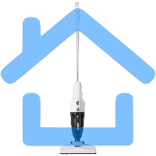 Пылесос вертикальный BBK BV2515 белый/серебро, питание от сети, 110 Вт, уборка сухая, пылесборник 0.8 л