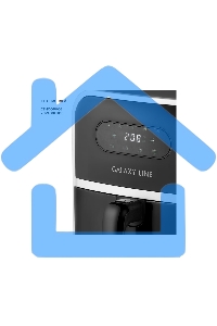 Аэрогриль Galaxy Line GL 2528, черный, электронное управление, с функцией сушки овощей и фруктов, 2000 Вт