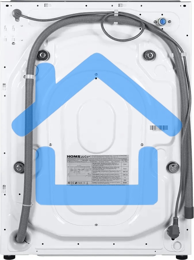 Встраиваемая стиральная машина HOMSair WMB1486WH белый, загрузка фронтальная 8 кг, 6 кг - сушка, 1400 об/мин, класс: A