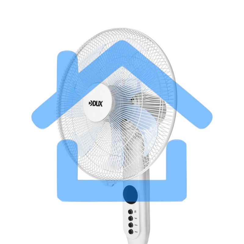 Вентилятор напольный DUX 7 лопастей, д/у управление, 50Вт белый 60-0221