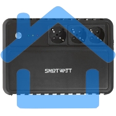 Источник бесперебойного питания SMARTWATT UPS SAFE 1000 черный, 1000/600 ВА/Вт, линейно-интерактивный, напольный, LED индикация, Shuko CEE7/4 - 3 шт.