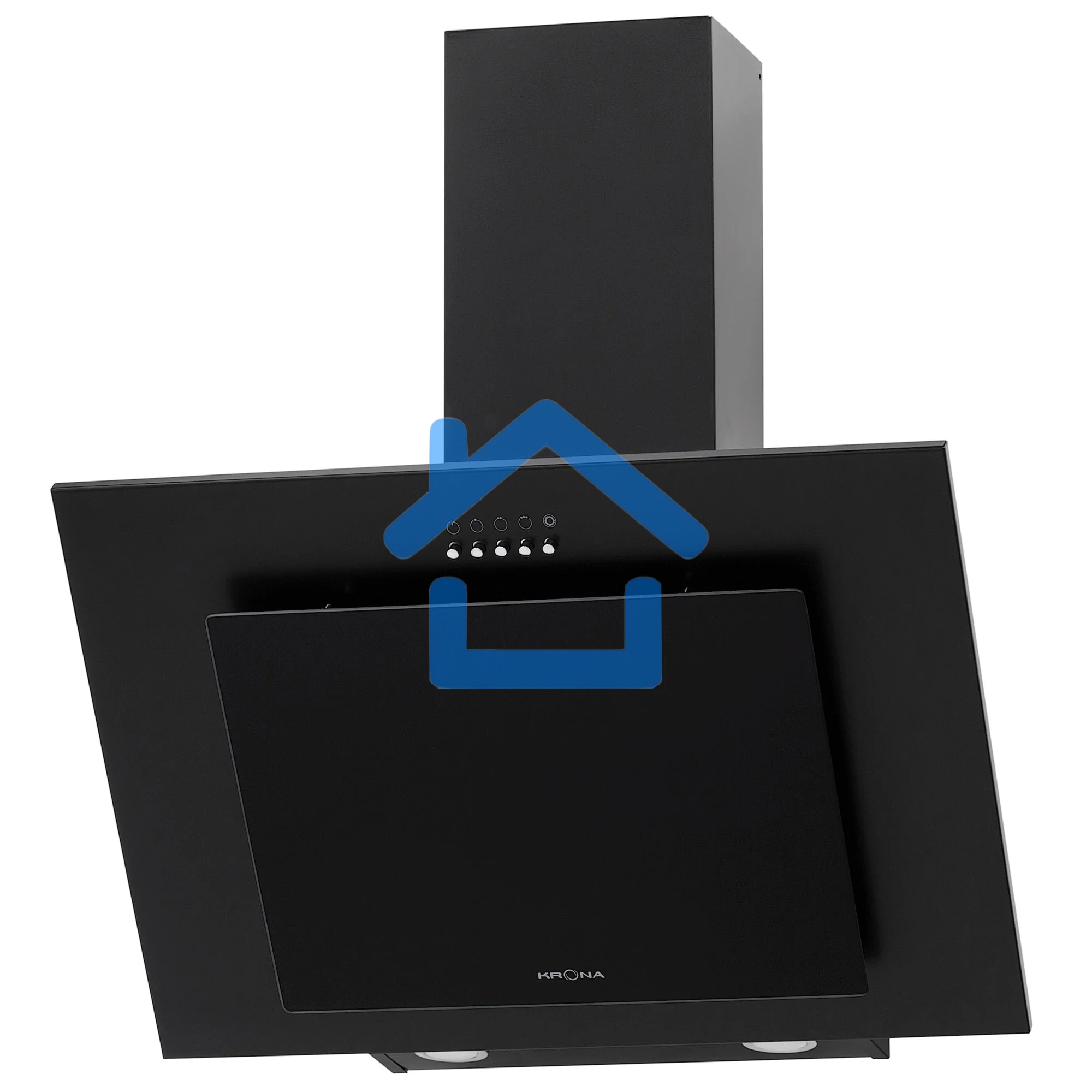 Вытяжка наклонная KRONA Vierkant 600 Black PB черный, 60 см, 890 куб. м/ч, 68 дБ