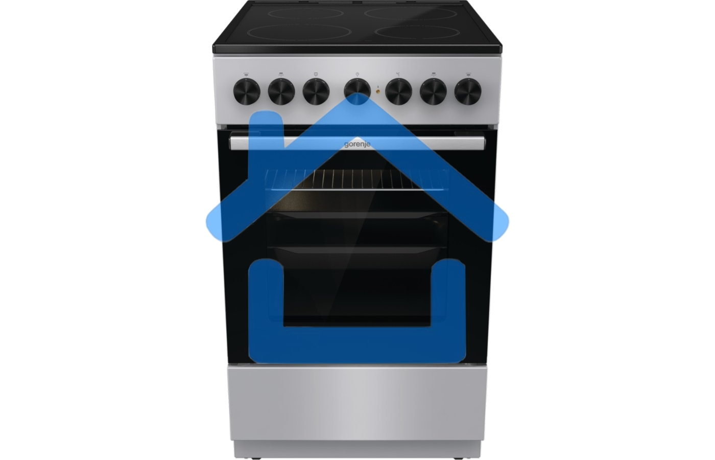 Плита электрическая Gorenje GEC5B41SG серый, конфорок 4 шт, духовка 62 л, 50 см x 85 см x 59.4 см