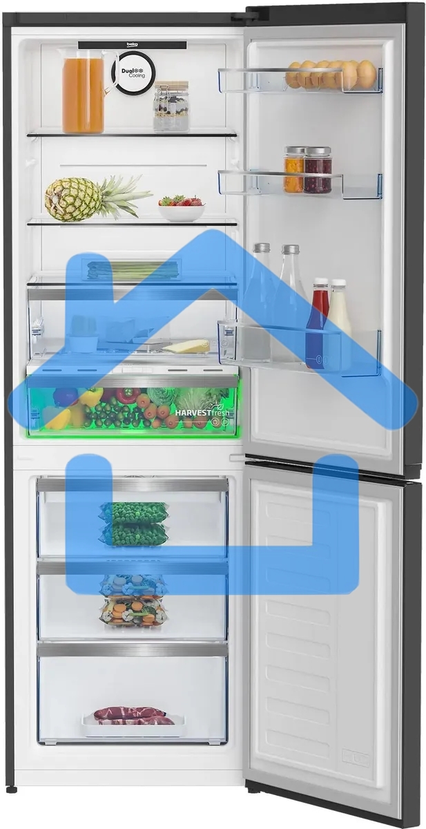 Холодильник Beko B5RCNK363ZWB черный двухкамерный 220/100 л морозилка снизу, Total No Frost