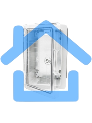 Корпус пластиковый ЩМПп Rexant с прозрачной дверцей и монтажной панелью 300х200х130мм, ABS, УХЛ1, IP65