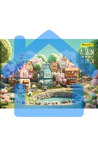 Альбом для рисования Silwerhof 20л. A4 Сказочный мир 4 дизайна, картон скрепка