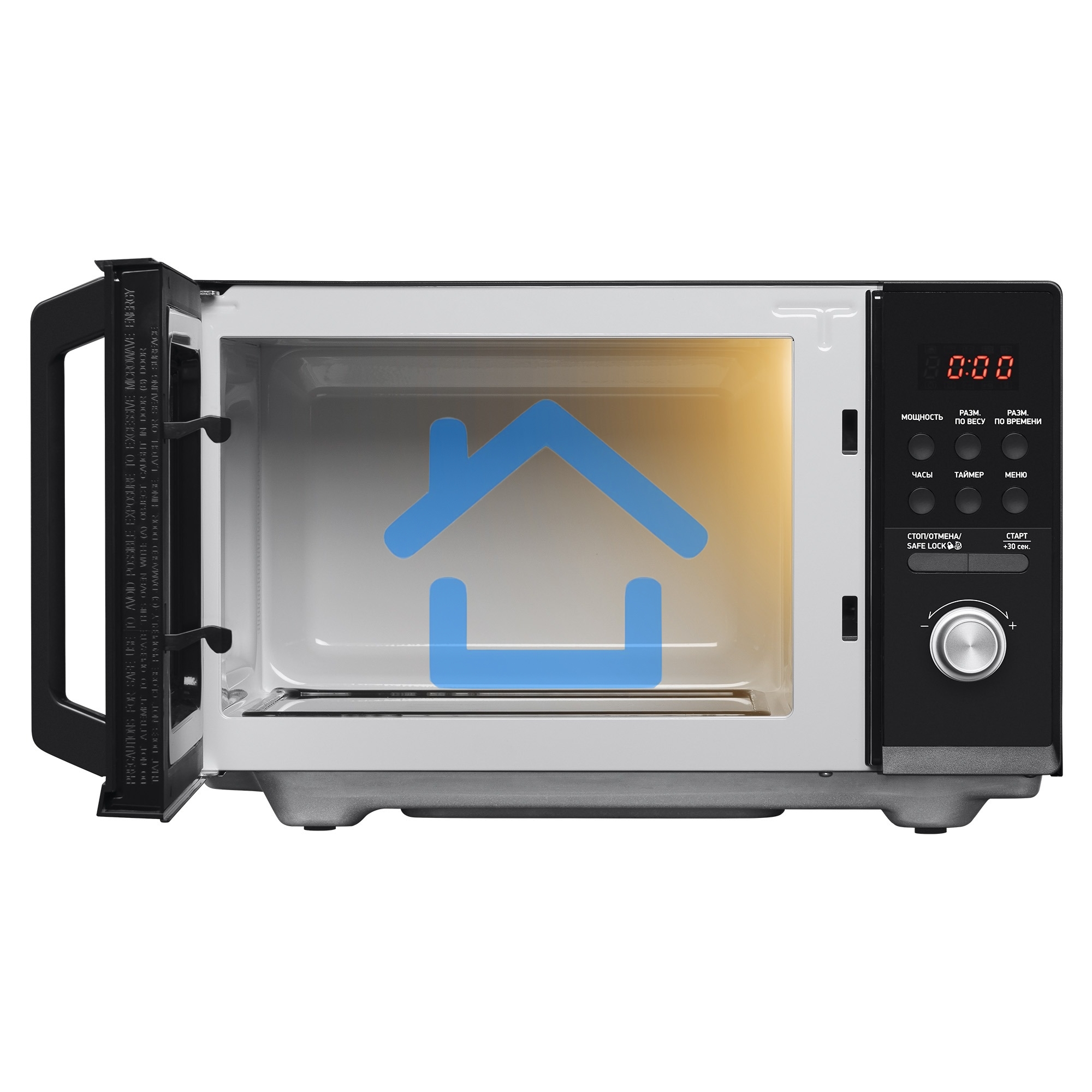 Микроволновая печь BBK 25MWS-954T/B черный, 25 л, 900 Вт, поворотный/кнопки