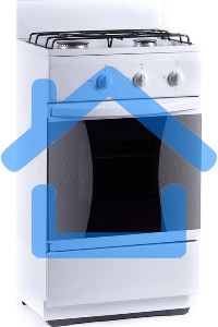 Плита газовая Flama CG 3202 W/B белый, конфорок 2 шт, духовка 30 л, 50 см x 85 см x 38 см