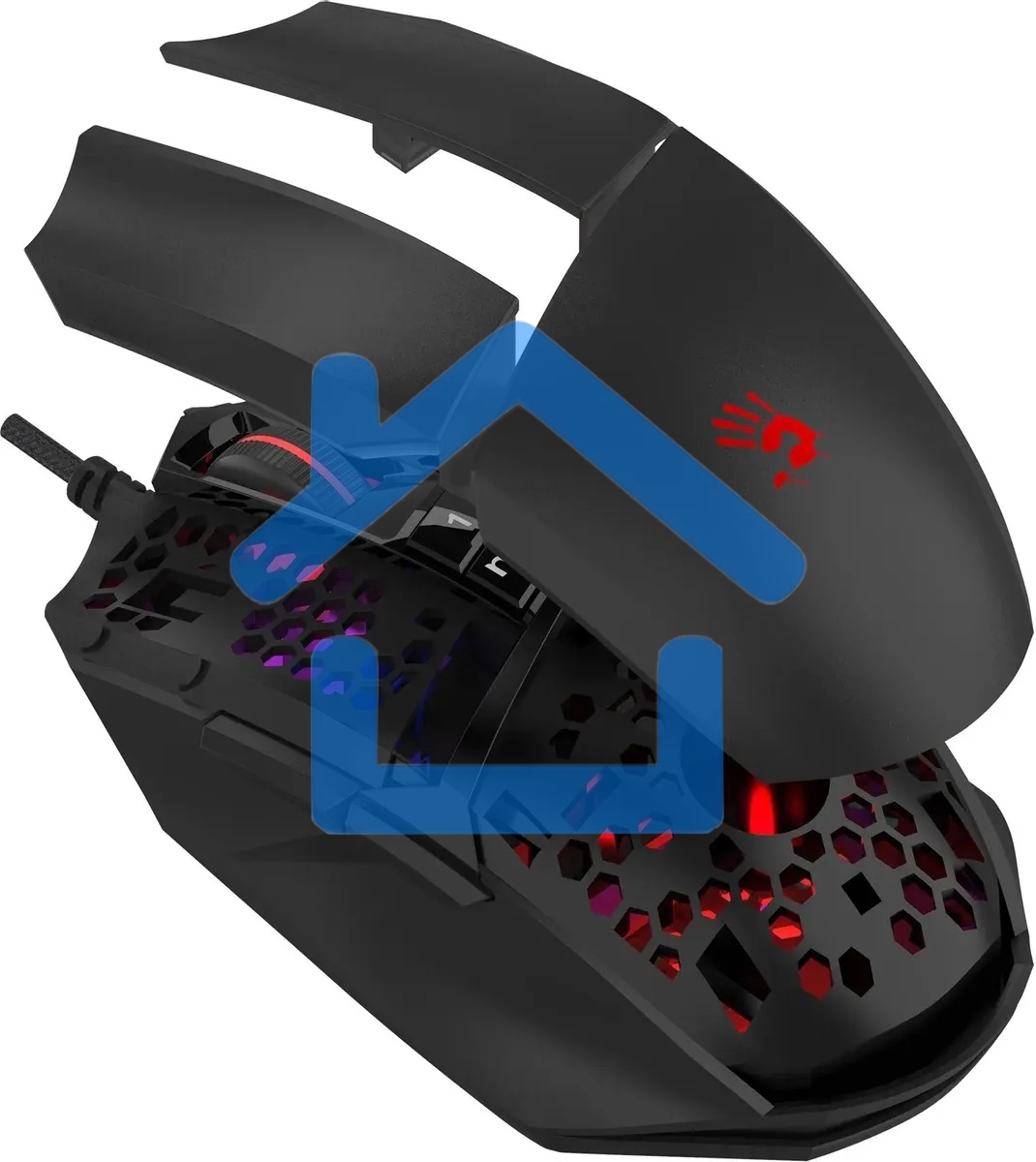 Мышь проводная A4Tech Bloody W65 Max Mini черный, 12000 dpi, USB, кнопки - 9