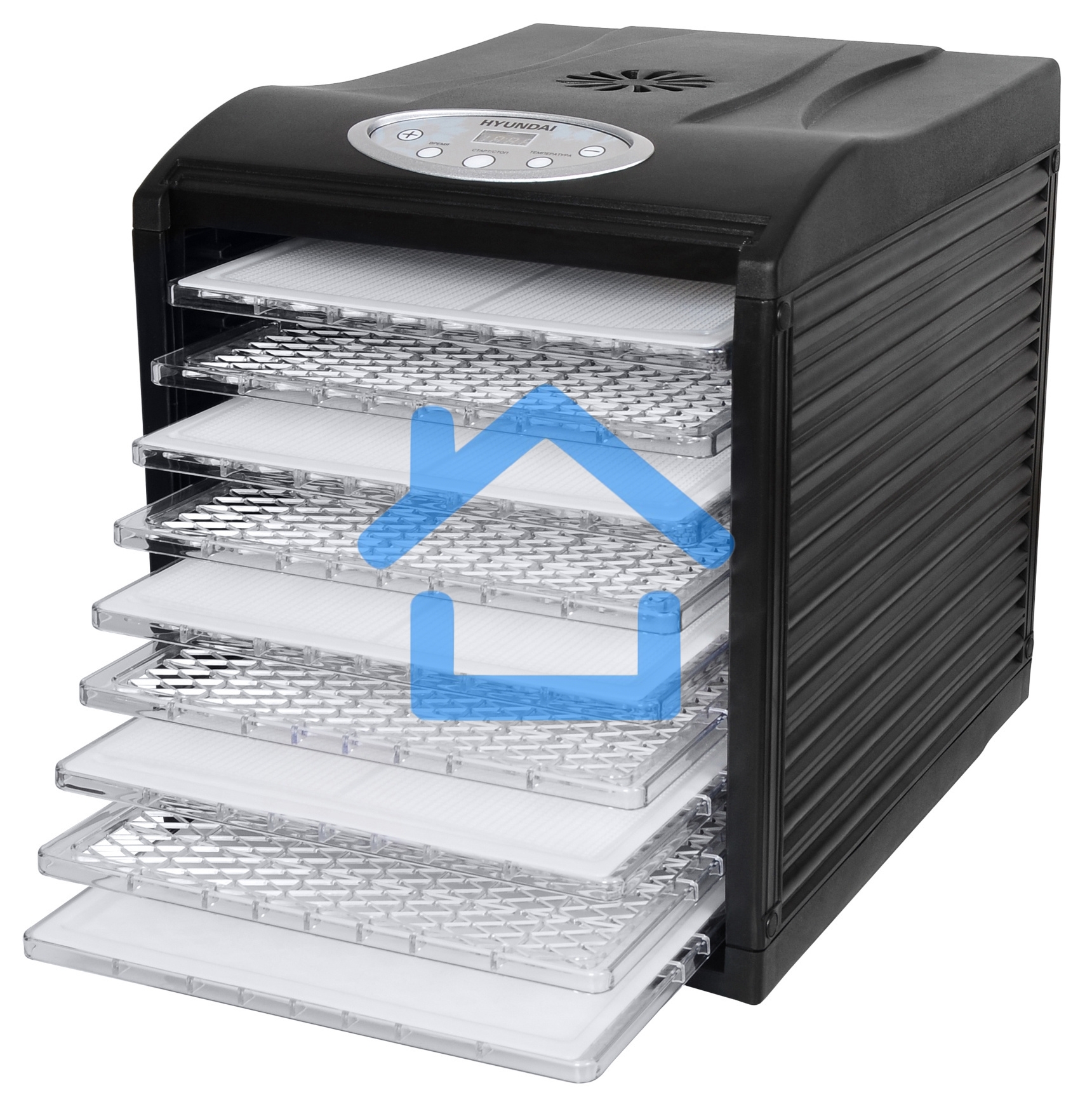 Сушка для фруктов и овощей Hyundai HYFD-1802 27под. 700Вт черный