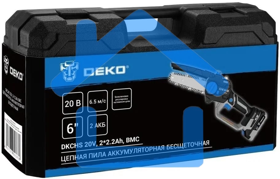 Цепная пила Deko DKCHS 20V, 6 20Вт дл.шины:6