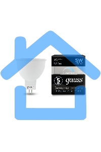 Лампа светодиодная диммируемая Gauss MR16 5Вт 4100К белый GU5.3 530лм 180-265В