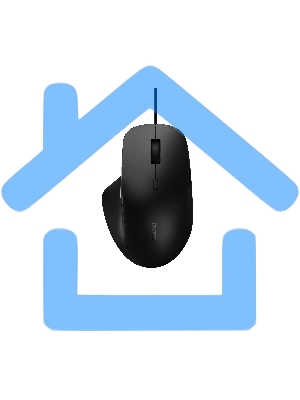 Мышь проводная Rapoo N500 черный, 3600 dpi, USB, кнопки - 6