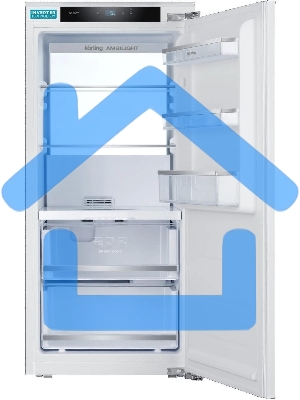 Встраиваемый холодильник Korting KSI 1221, белый однокамерный 173л, морозилка отсутствует, капельное