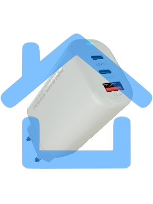 Зарядное устройство MORE CHOICE NC79 1USB+2Type-C 3.0A PD 65W быстрая зарядка белый