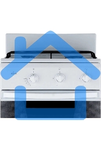 Плита газовая Flama CG 3202 W/B белый, конфорок 2 шт, духовка 30 л, 50 см x 85 см x 38 см