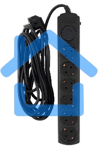 Сетевой фильтр Ippon BK-6-EU-5-10-B 5м (6 розеток) черный (коробка)