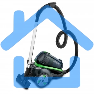 Пылесос Vitek VT-8130 черный/зеленый, 450/2200 Вт, уборка сухая, пылесборник контейнер, 3,5 л