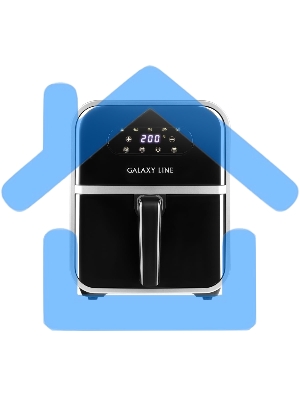 Аэрогриль Galaxy Line GL 2528, черный, электронное управление, с функцией сушки овощей и фруктов, 2000 Вт