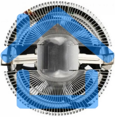 Кулер для процессора ACD ACD-CDUM4-A серебристый, 100 мм, алюминий, 2200 об/мин, 28 дБ, 4 pin, 65 Вт, 68 мм