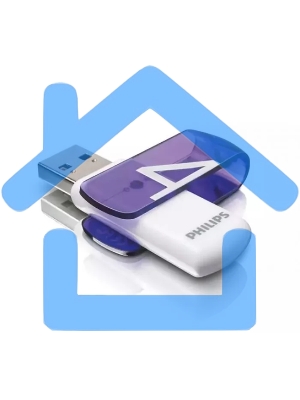 Флешка USB 4 Gb PHILIPS VIVID2.0 4 Gb, USB 2.0