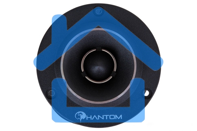 Колонки автомобильные Phantom MT30, 80Вт, 98дБ, 4Ом, 2.5см, без решетки (1дюйм) (ком.:2кол.)