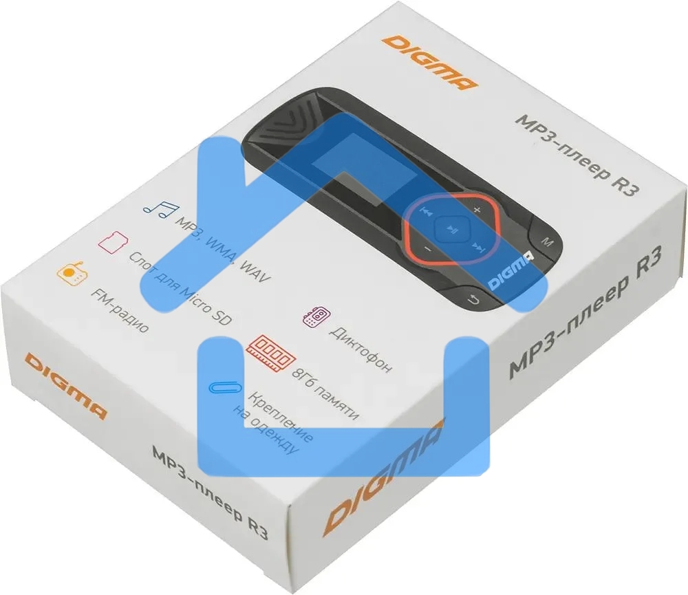 Плеер Flash Digma R3 8Gb черный/0.8