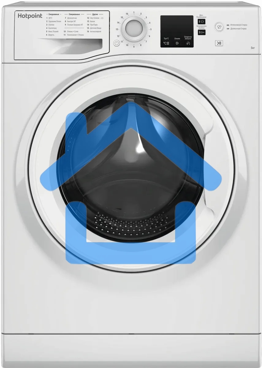 Стиральная машина Hotpoint NUS 5015 H RU белый, загр. фронтальная макс.: 5 кг 1000 об/мин класс: А