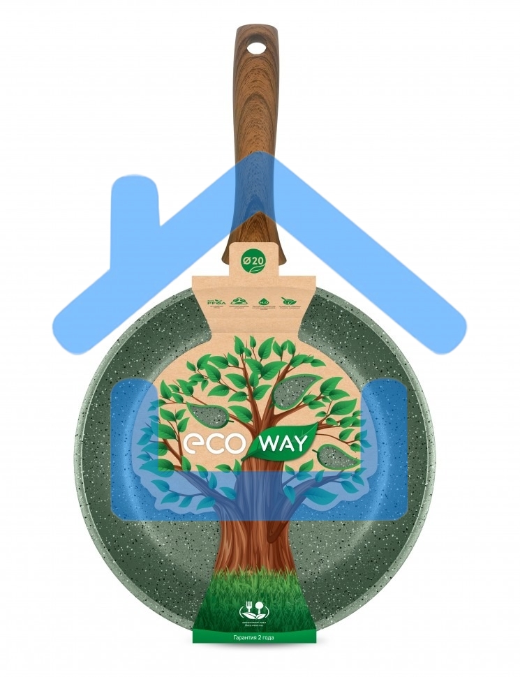 Сковорода 20 НЕВА МЕТАЛЛ ПОСУДА EW120 ECO WAY н/р