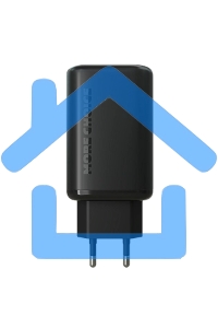 Зарядное устройство MORE CHOICE (4610196409646) NC79 1USB+2Type-C 3.0A PD 65W быстрая зарядка черный