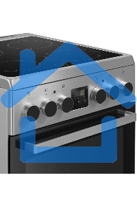 Плита электрическая Maunfeld MEC55CS08D серебристый, конфорок 4 шт, духовка 60 л, 50 см x 85 см x 60 см