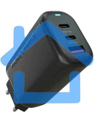 Зарядное устройство MORE CHOICE (4610196409646) NC79 1USB+2Type-C 3.0A PD 65W быстрая зарядка черный