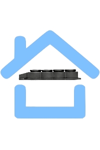 Розетка EKF RPS-020-16-230-44 PROxima четырехместная с защитными крышками каучуковая 230В 2P+PE 16A IP44