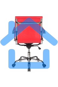 Кресло руководителя Бюрократ CH-993-Low/Red красный, низкая спинка, искусственная кожа, крестовина хромированная