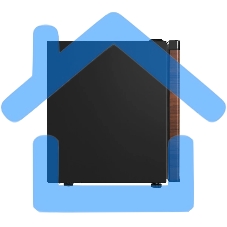 Холодильник Maunfeld MFF50WD дерево/черный мат. однокамерный 46л