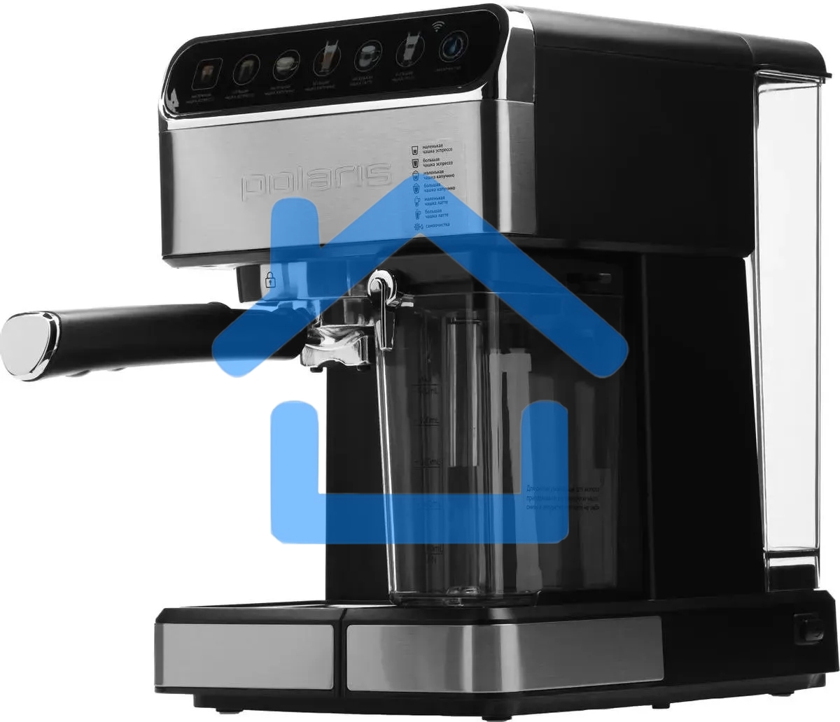 Кофеварка эспрессо Polaris PCM 1540 нержавеющая сталь, исп. кофе - молотый/капсулы, 1.8 л, 1400 Вт, 15 бар