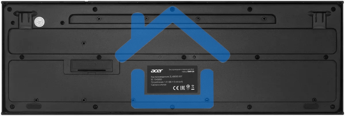 Клавиатура + мышь Acer OKR120 клав:черный мышь:черный USB беспроводная Multimedia