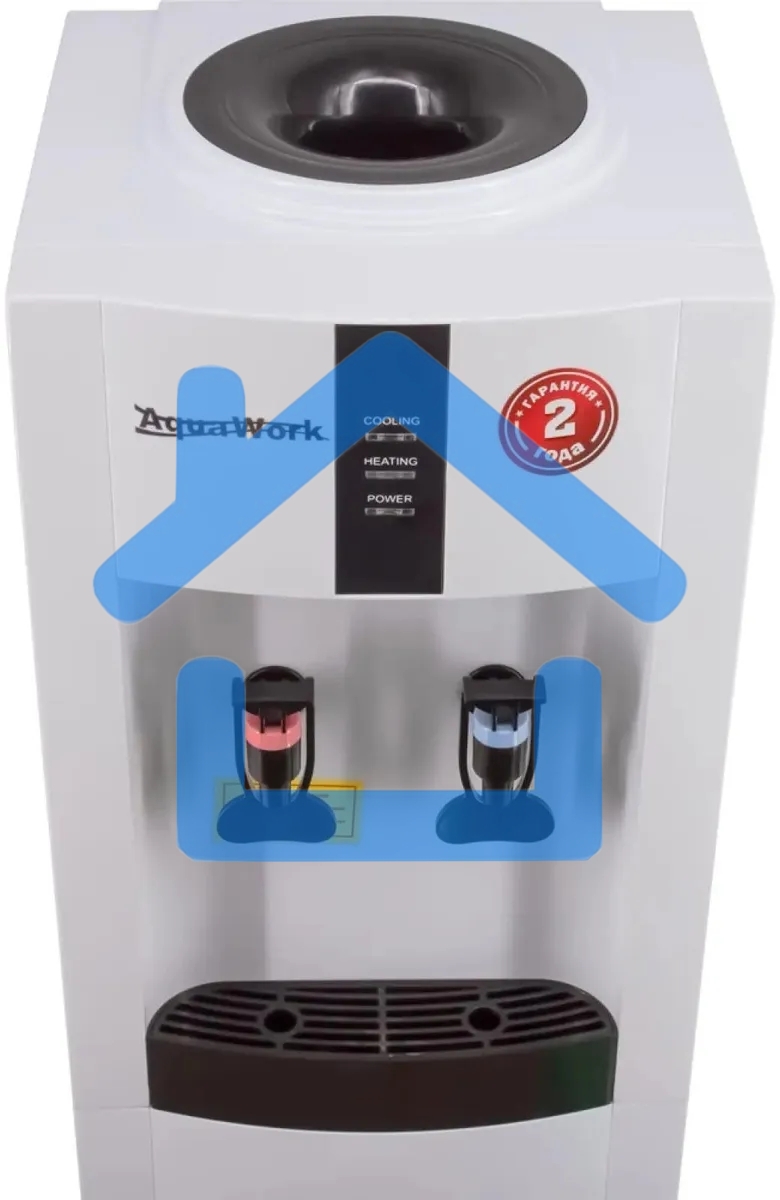 Кулер Aqua Work 16-LDR напольный электронный белый/черный