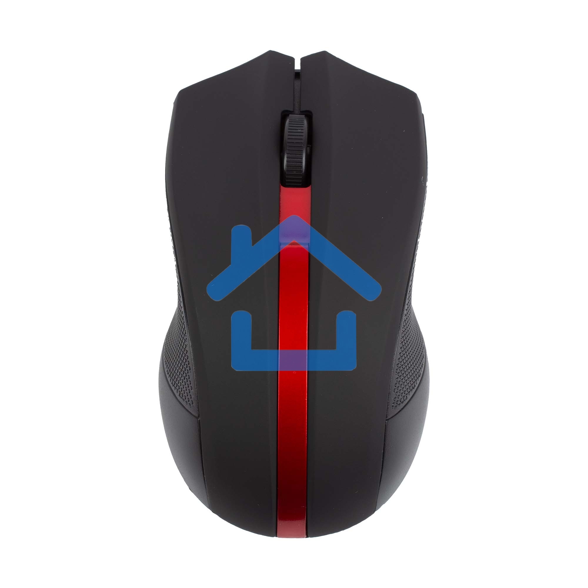 Мышь беспроводная HIPER HOMW-073 черный/красный, 1000 dpi, радиоканал, USB, кнопки - 3