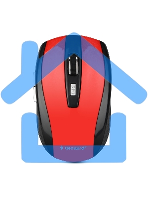 Мышь беспроводная Gembird MUSW-330-3 красный, 2400 dpi, радиоканал, USB, кнопки - 6