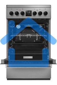 Плита электрическая Maunfeld MEC55CS08D серебристый, конфорок 4 шт, духовка 60 л, 50 см x 85 см x 60 см