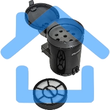 Пылесос Supra VCS-2410 синий/черный, 380/2200 Вт, уборка сухая, пылесборник контейнер, 1.5 л