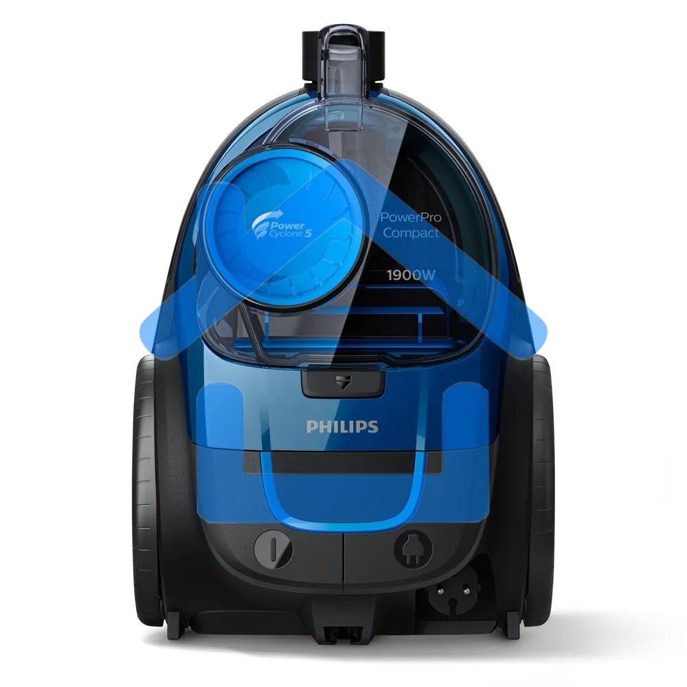 Пылесос Philips FC9352/01 синий, 370/1900 Вт, уборка сухая, пылесборник контейнер, 1.5 л