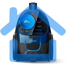 Пылесос Philips FC9352/01 синий, 370/1900 Вт, уборка сухая, пылесборник контейнер, 1.5 л