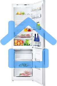 Холодильник Atlant XM-4624-101 белый двухкамерный 228/119л морозилка снизу