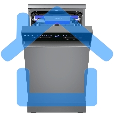 Посудомоечная машина Maunfeld MWF45331S, серебристый, 45 см, 10 компл., 49 дБ, класс A++