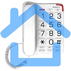 Телефон проводной Maxvi CB-01 белый