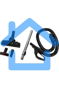 Пылесос Supra VCS-2410 синий/черный, 380/2200 Вт, уборка сухая, пылесборник контейнер, 1.5 л