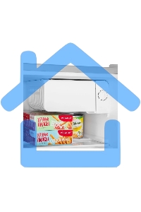 Холодильник Maunfeld MFF50SL серебристый матовый однокамерный 46л, De Frost